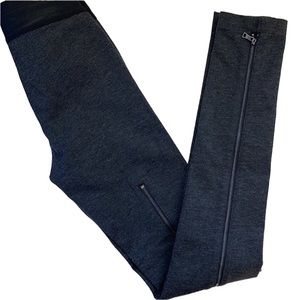 Bcbgmaxazria Black and Gray Kimana Zip Leggings